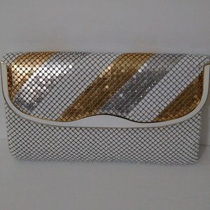 Y & S Vintage 70’s 80’s White Metal Mesh Purse